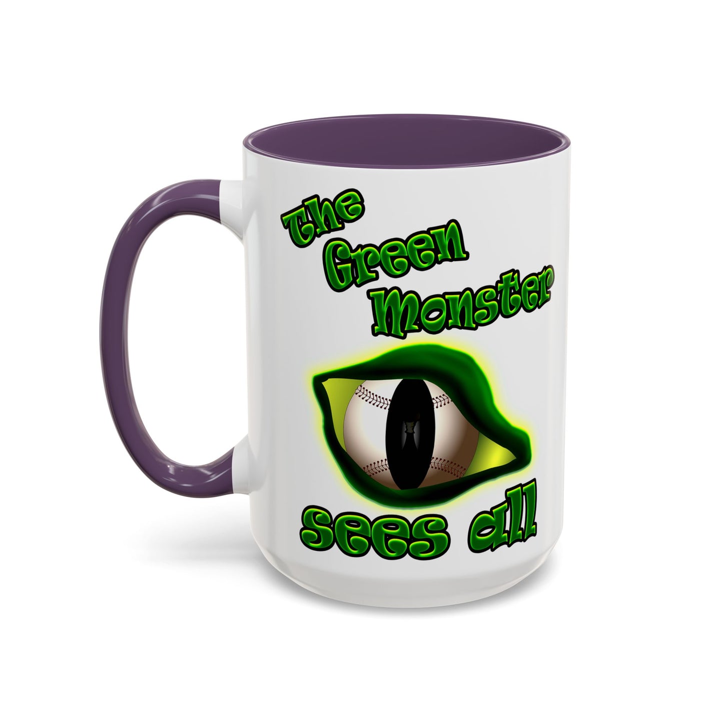 green monster - Accent Mug (white)