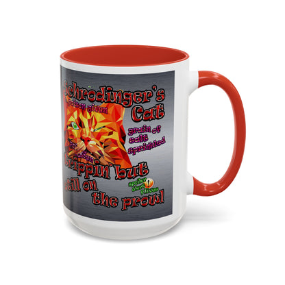 schrodinger's cat - Accent Mug (brushed nickel)