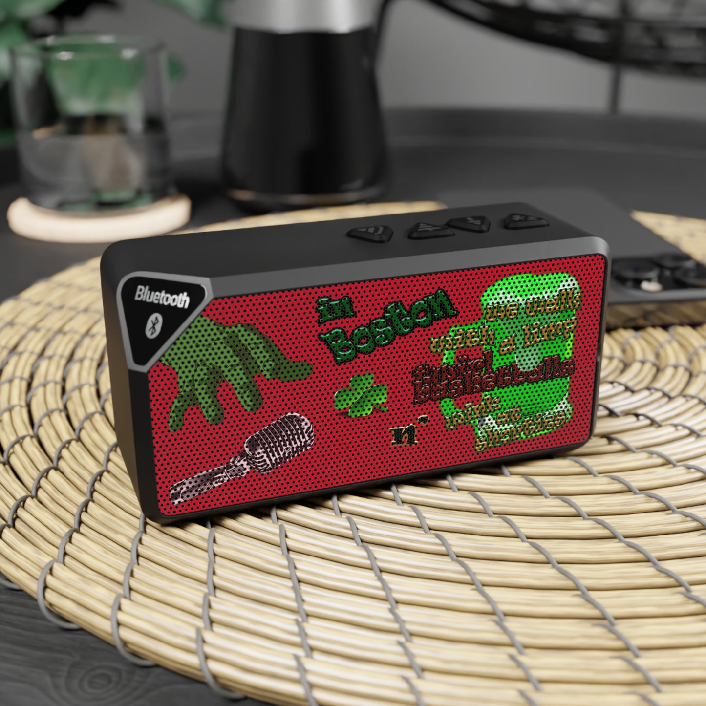 celtics logo - Jabba Bluetooth Speaker (dark red)