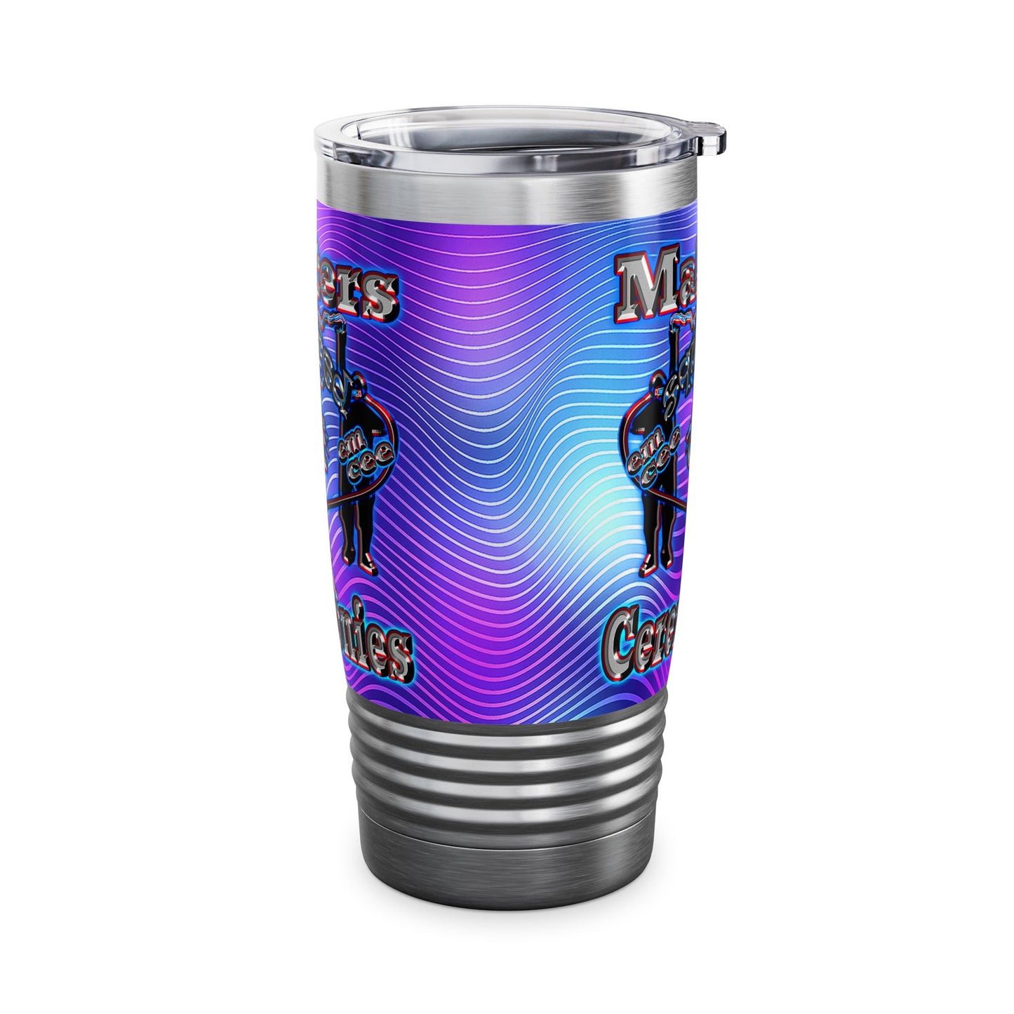 em cee squared - Ringneck Tumbler, 20oz (purple wave)