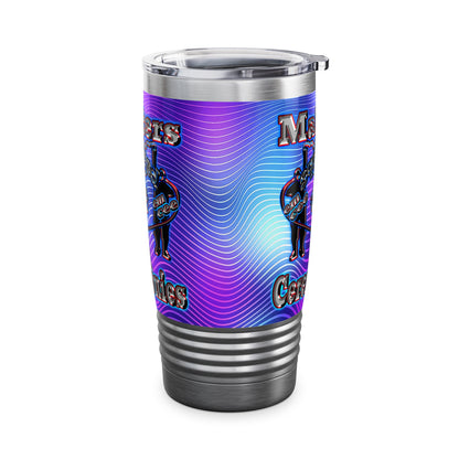 em cee squared - Ringneck Tumbler, 20oz (purple wave)