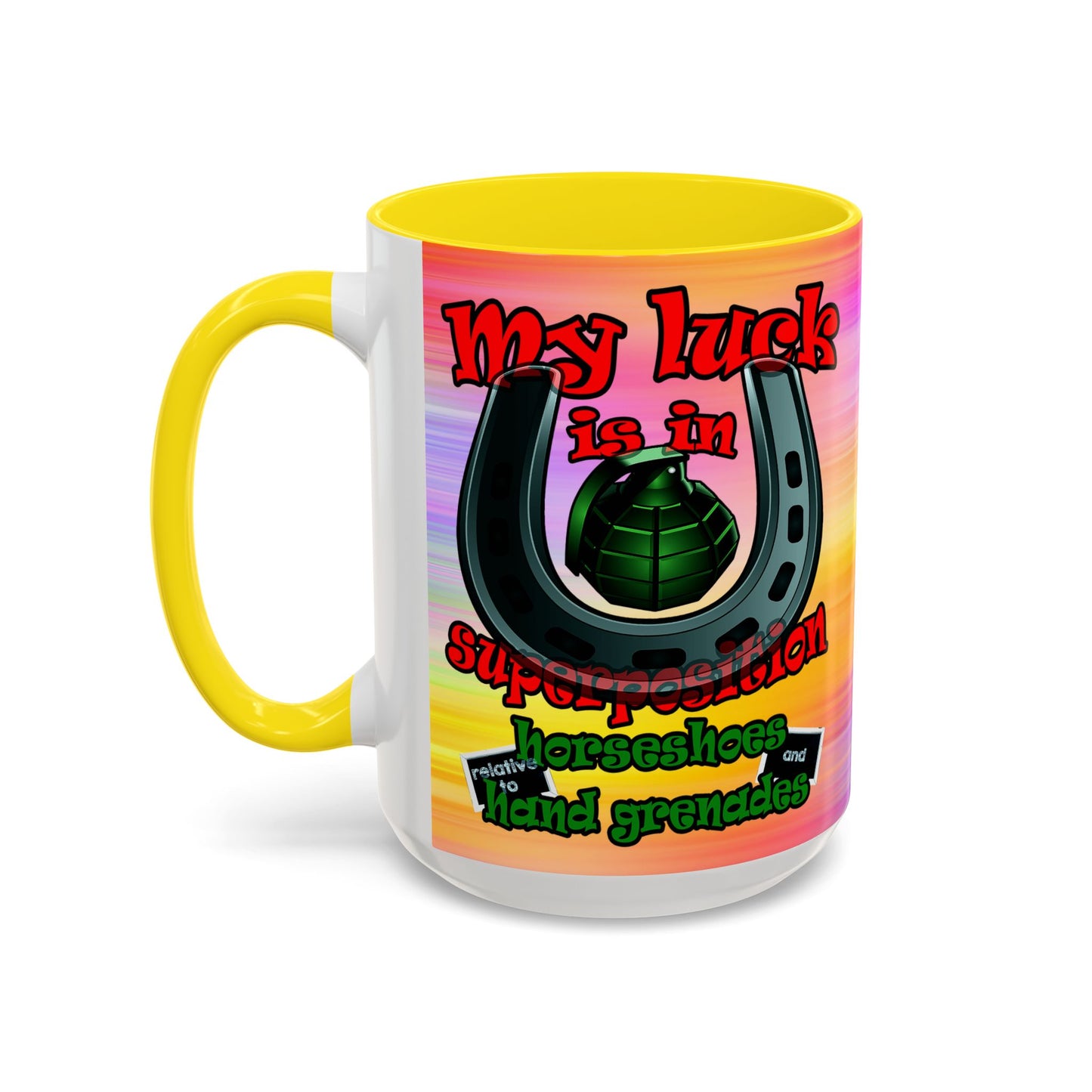 my luck - Accent Mug (color blur)