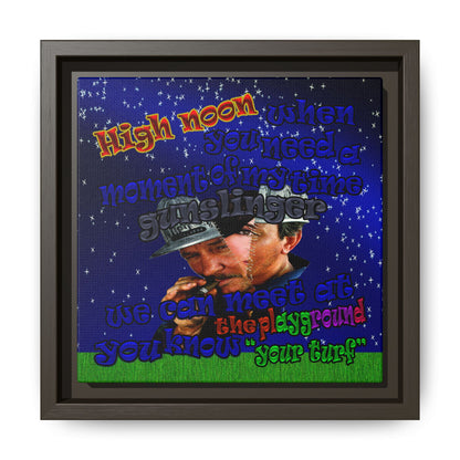 high noon - framed canvas art ('snoops' background)