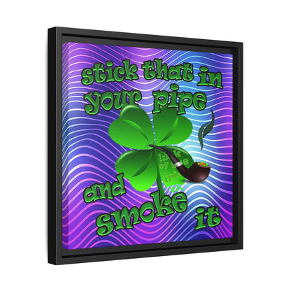 stick that in your pipe and smoke it - framed canvas art (purple wave)