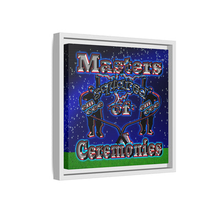 em cee squared - framed canvas art ('snoops' background)