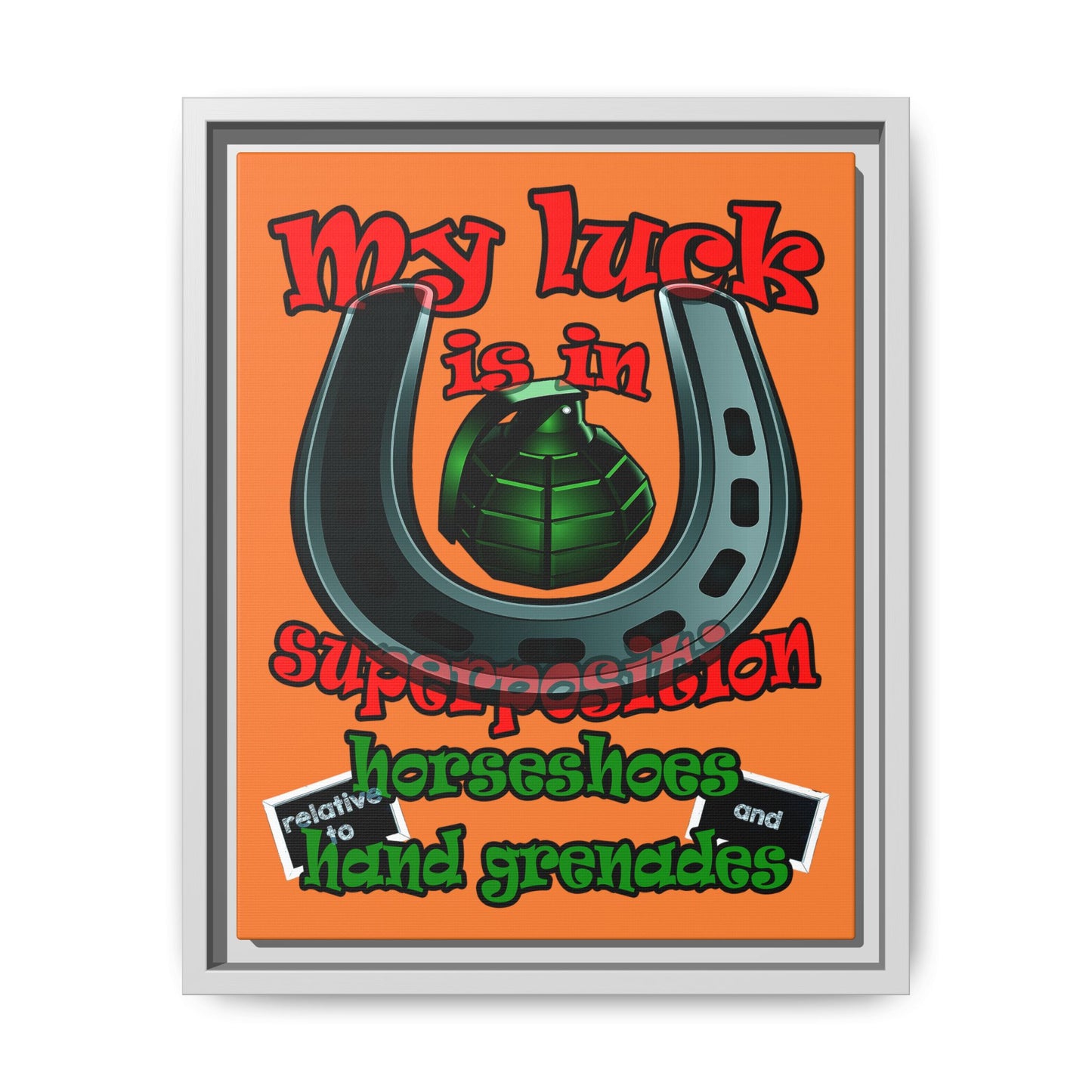my luck - framed canvas art (crusta)