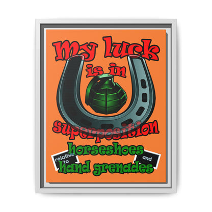 my luck - framed canvas art (crusta)