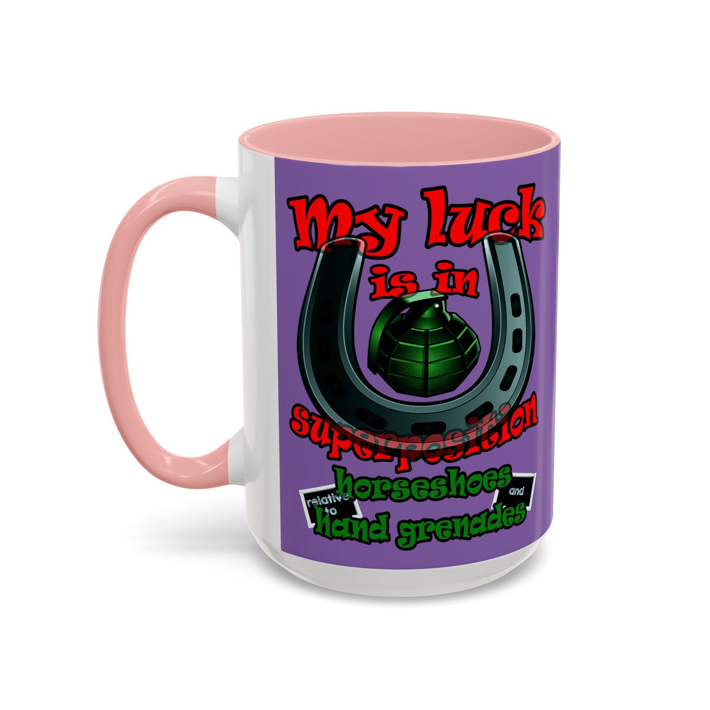 my luck - Accent Mug (light purple)