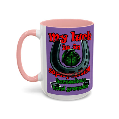 my luck - Accent Mug (light purple)
