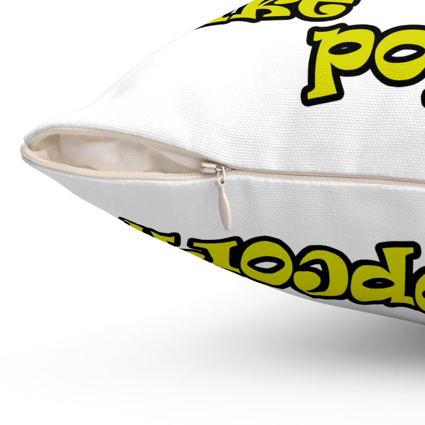 popping like popcorn - Spun Polyester Square Pillow - (white)