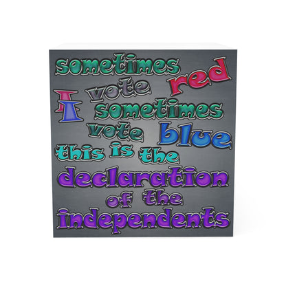 declaration of the independents - note cube (grey-light grey)