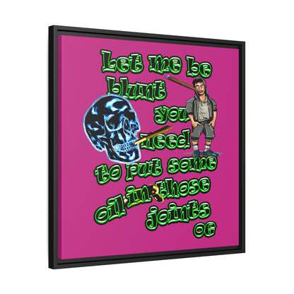 og - framed canvas art (pink)