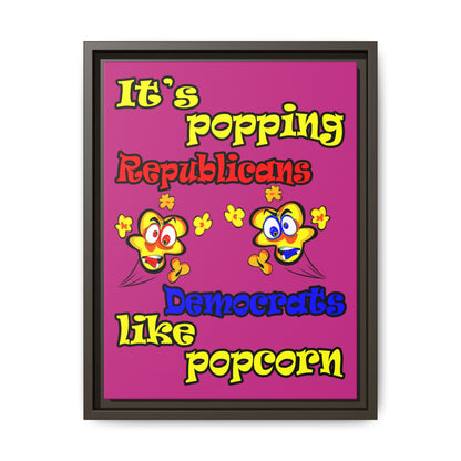 popping like popcorn - framed canvas art (pink)