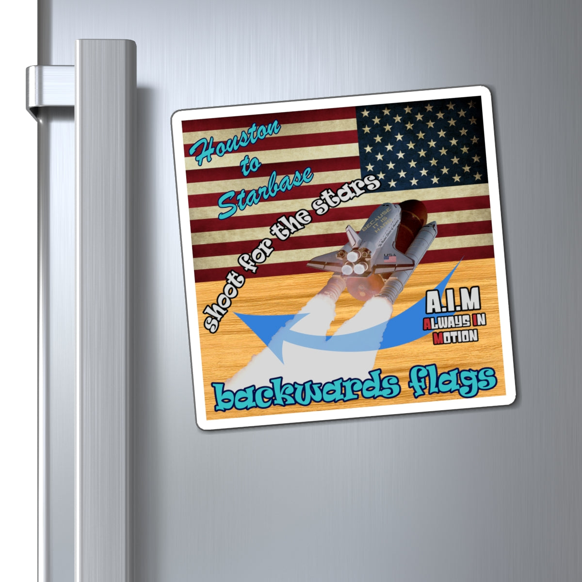 shoot for the stars - Magnets - (butterscotch wood finish)