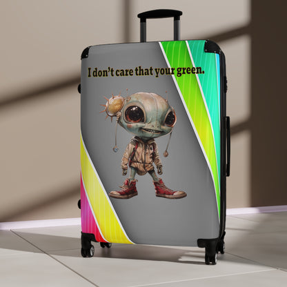 I don't care that your green - Suitcase (rainbow split)