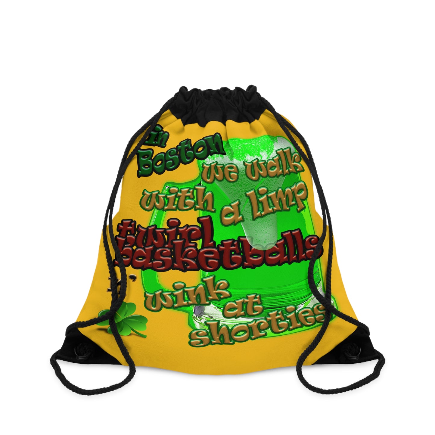 celtics logo - Drawstring Bag (yellow)
