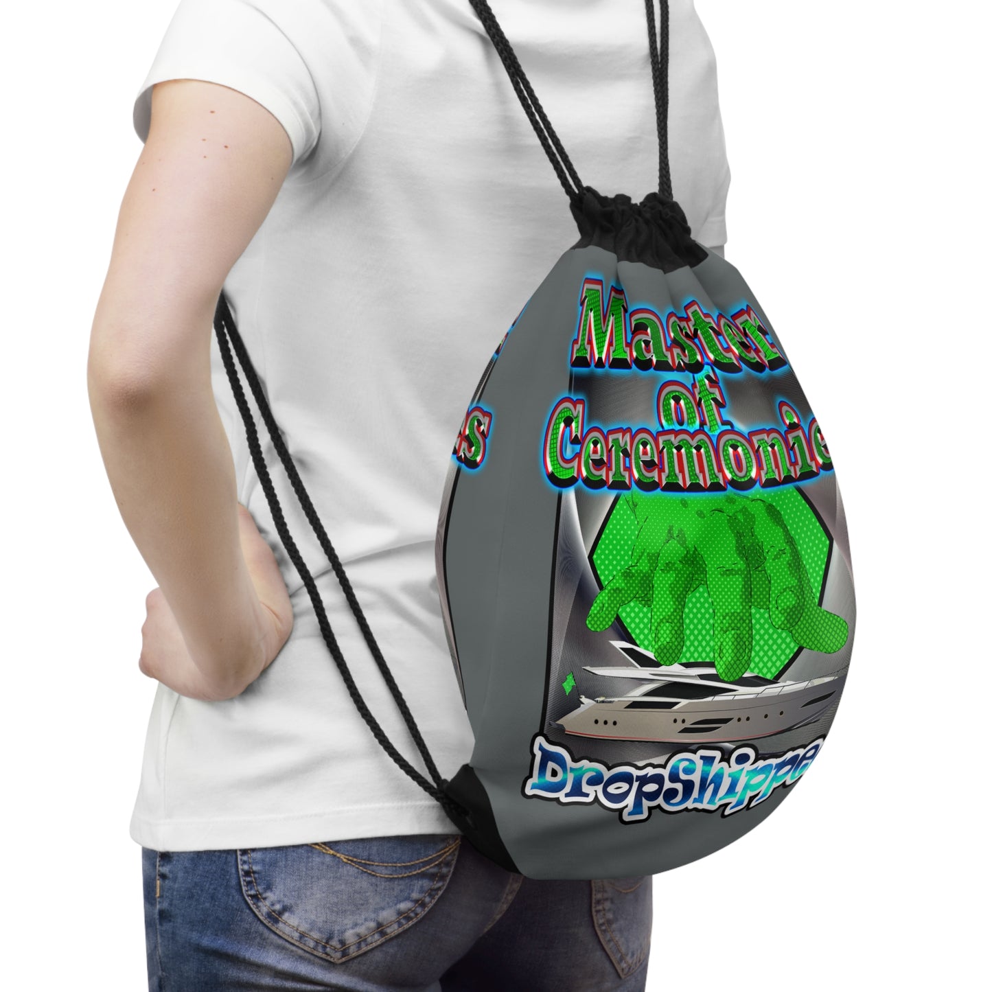 logo - Drawstring Bag (dark grey)