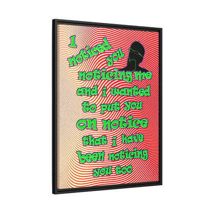 noticed you noticing - framed canvas art (yellow-orange wave)
