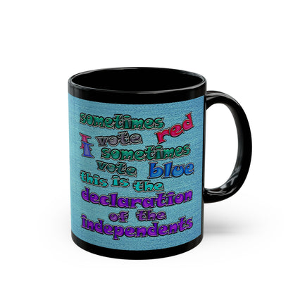 declaration of the independents - Black Mug (faded blue)