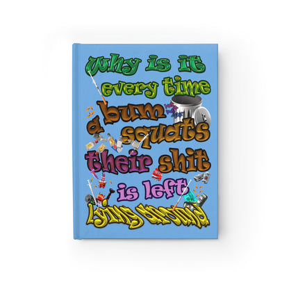 the bum's shit - journal-lined (light blue)