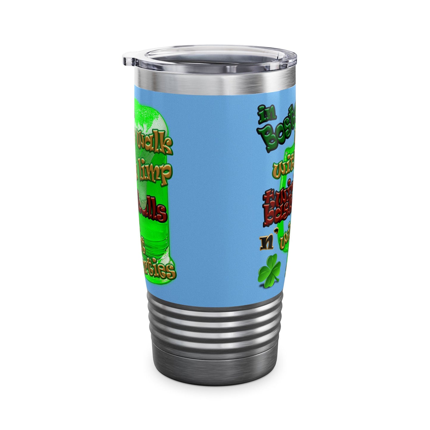 celtics logo - Ringneck Tumbler, 20oz (light blue)
