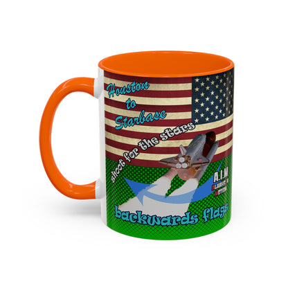 shoot for the stars - Accent Mug (logo green)
