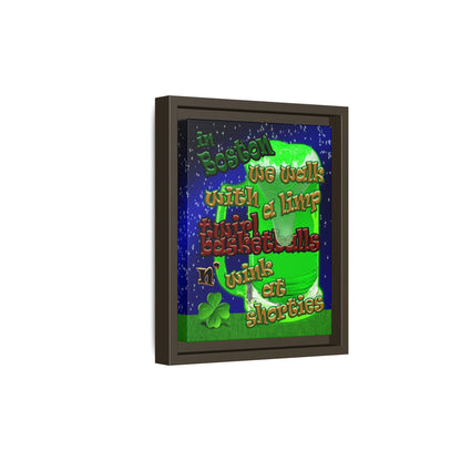 celtics logo - framed canvas art ('snoops' background)