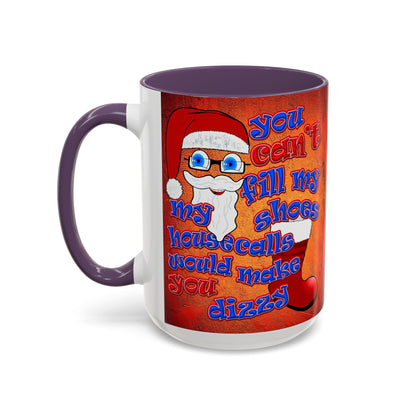 santa's shoes - Accent Mug (burnt orange)