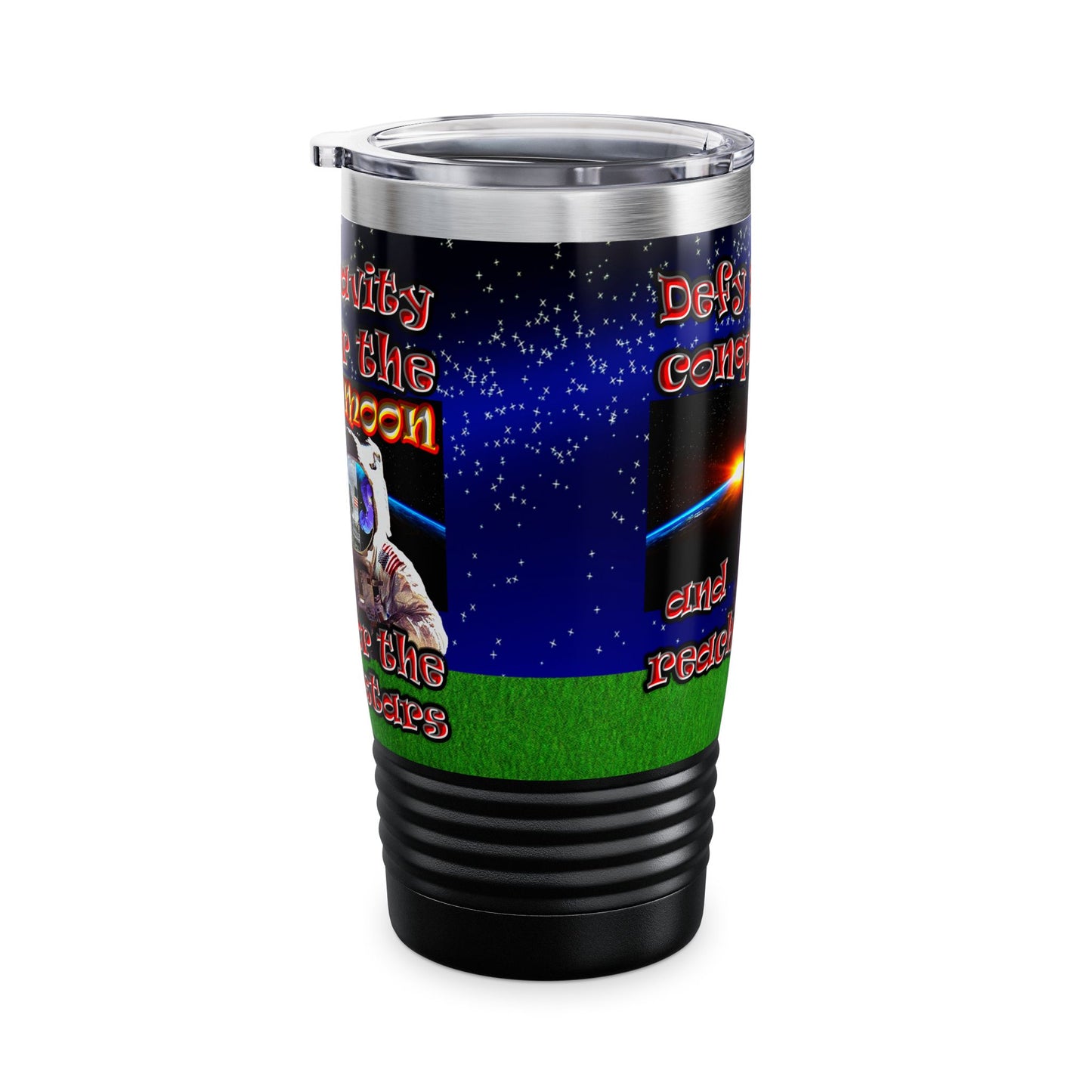 defy conquer reach - Ringneck Tumbler, 20oz ('snoops' background)