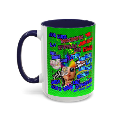 drop the beat - Accent Mug (logo green)