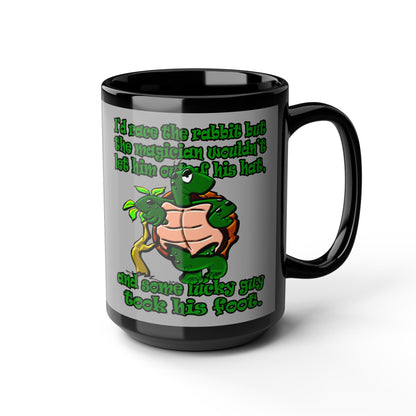 turtle race - Black Mug (light grey)