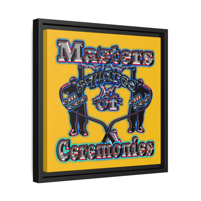 em cee squared - framed canvas art (yellow)