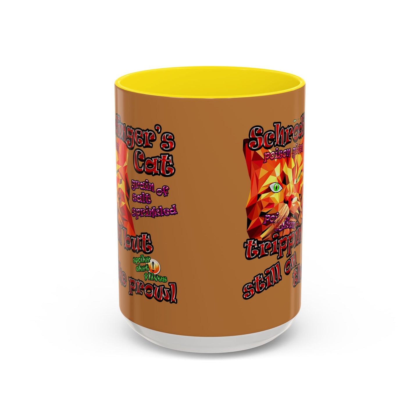 schrodinger's cat - Accent Mug (light brown)