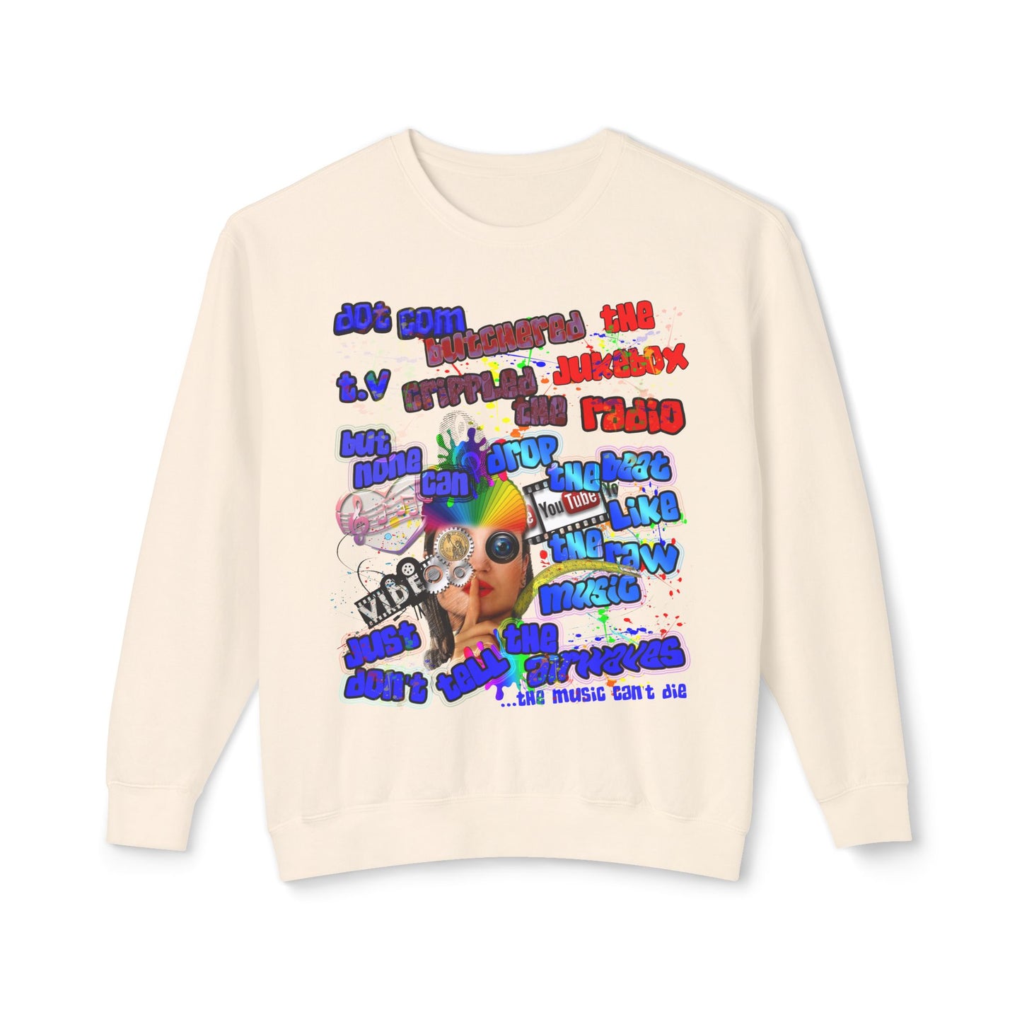 drop the beat - Unisex Lightweight Crewneck Sweatshirt