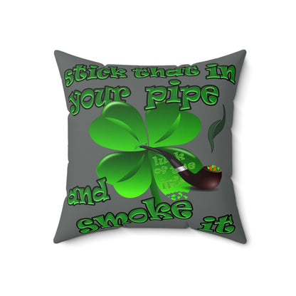 celtics logo - Faux Suede Square Pillow - (dark grey)