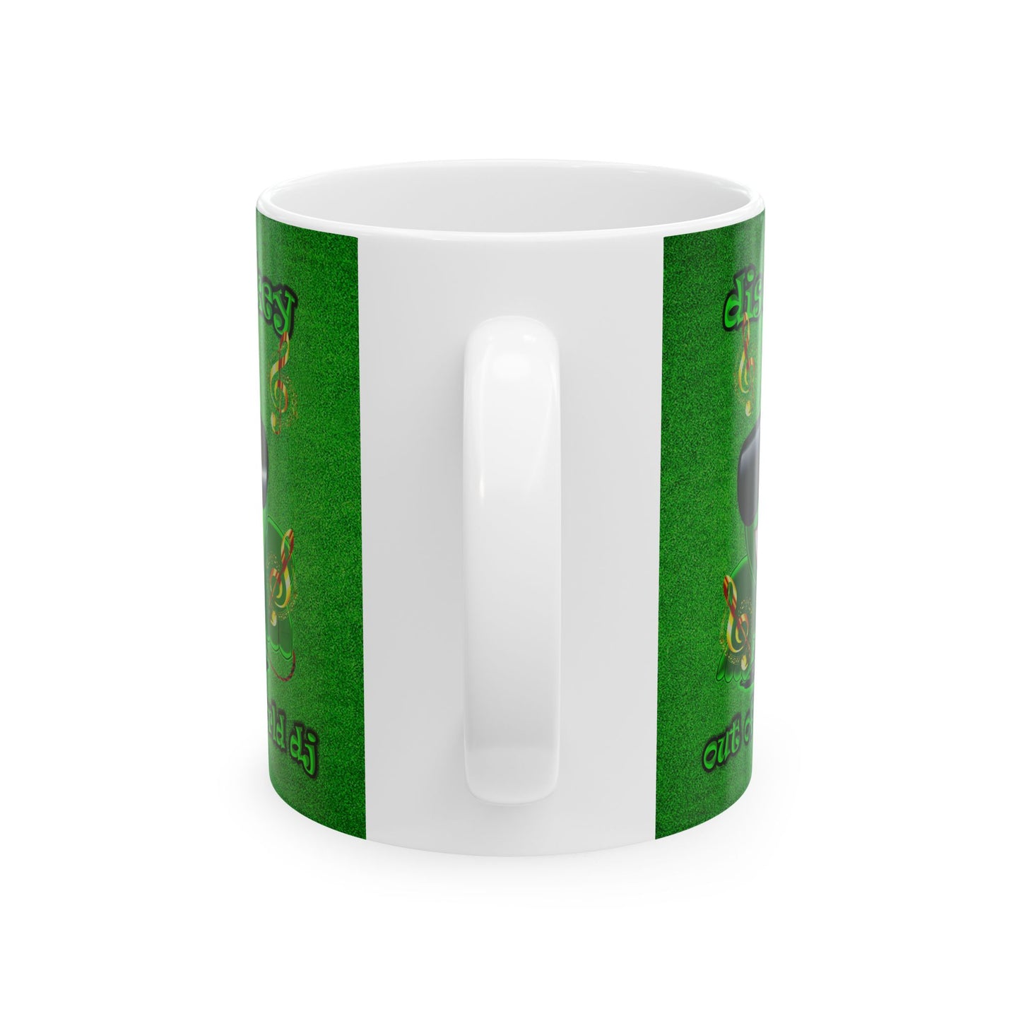 disc jockey - White Mug (green turf)