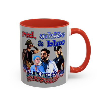 rw&b lives matter - Accent Mug (light grey)