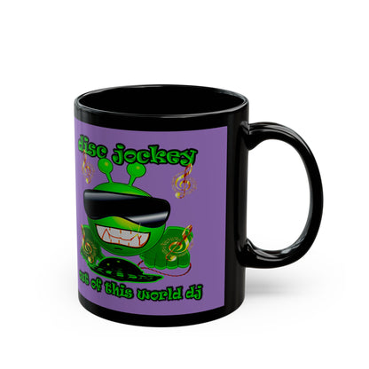 disc jockey - Black Mug (light purple)