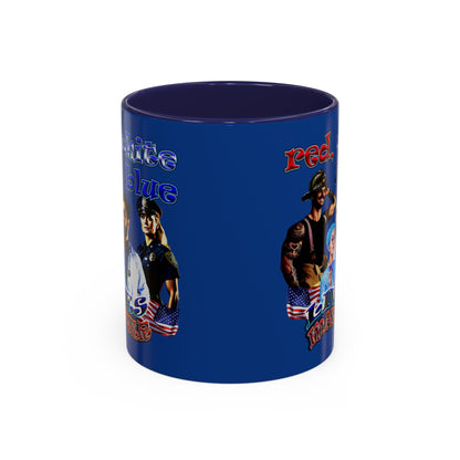 rw&b lives matter - Accent Mug (dark blue)