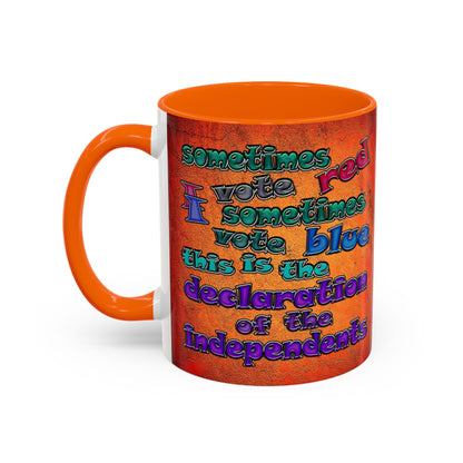 declaration of the independents - Accent Mug (burnt orange)