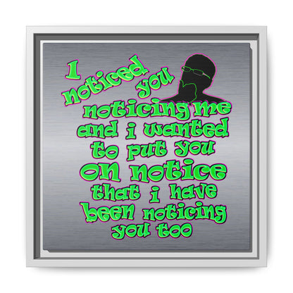 noticed you noticing - framed canvas art (brushed nickel)
