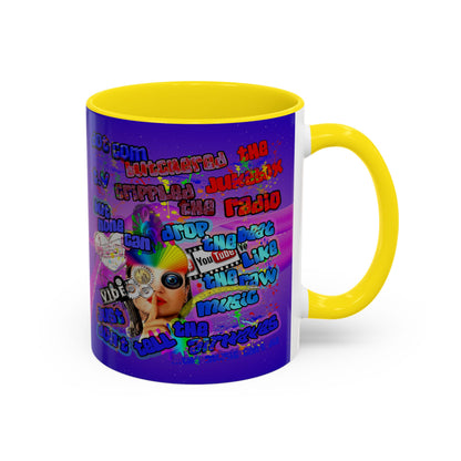drop the beat - Accent Mug (purple-pink wave)