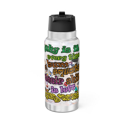 the bum's shit - Gator Tumbler, 32oz (white marble)