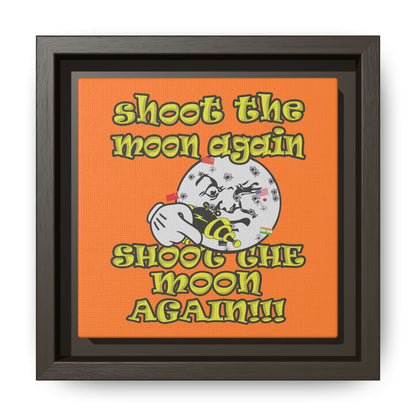 shoot the moon again - framed canvas art (crusta)