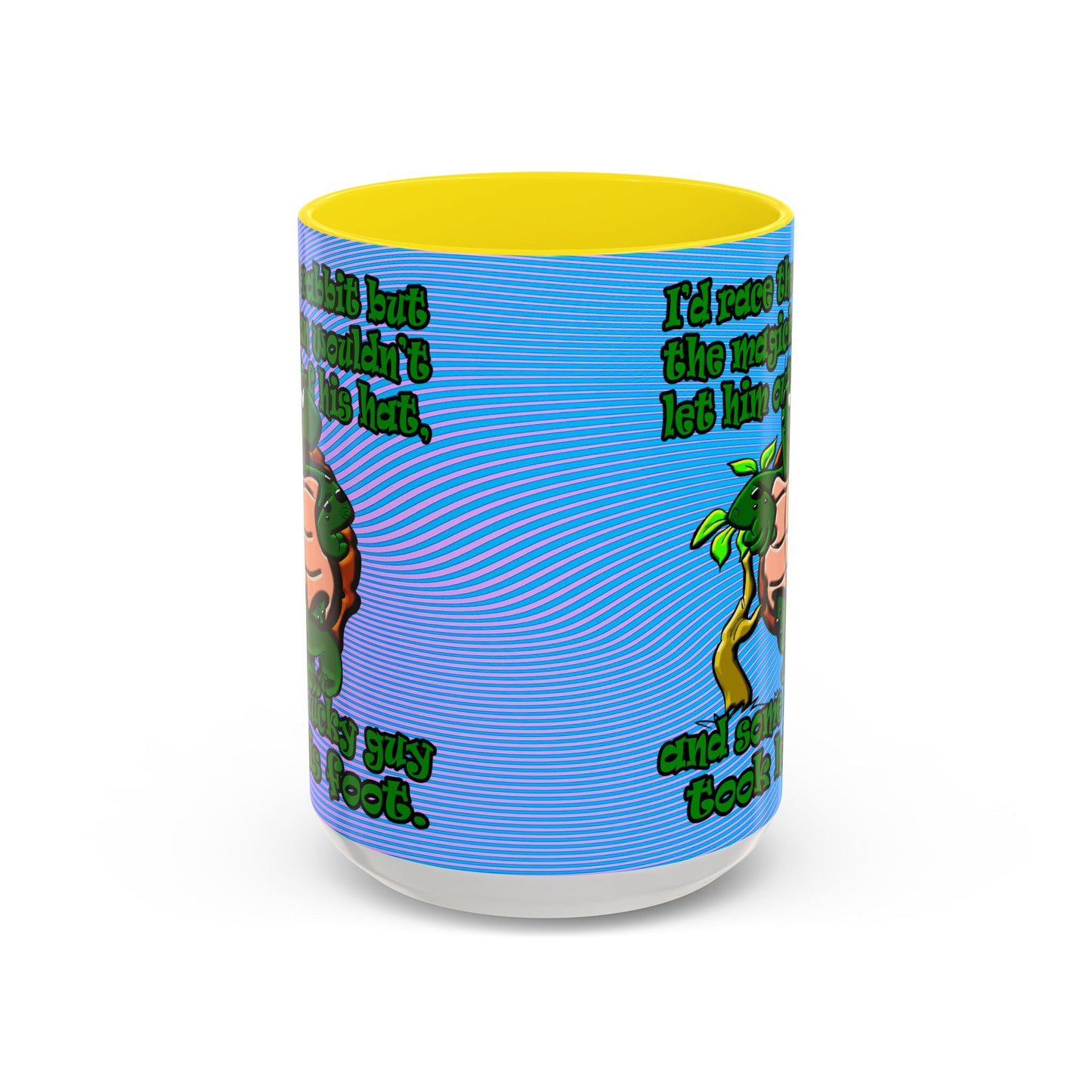 turtle race - Accent Mug (light blue-purple wave)