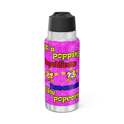 popping like popcorn - Gator Tumbler, 32oz  (pink swirl)
