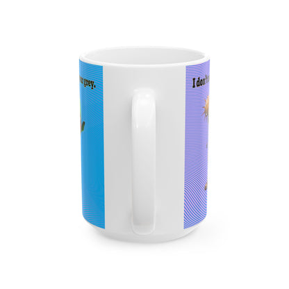 I don't care that your grey - White Mug (light blue-purple wave)