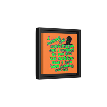 noticed you noticing - framed canvas art (crusta)