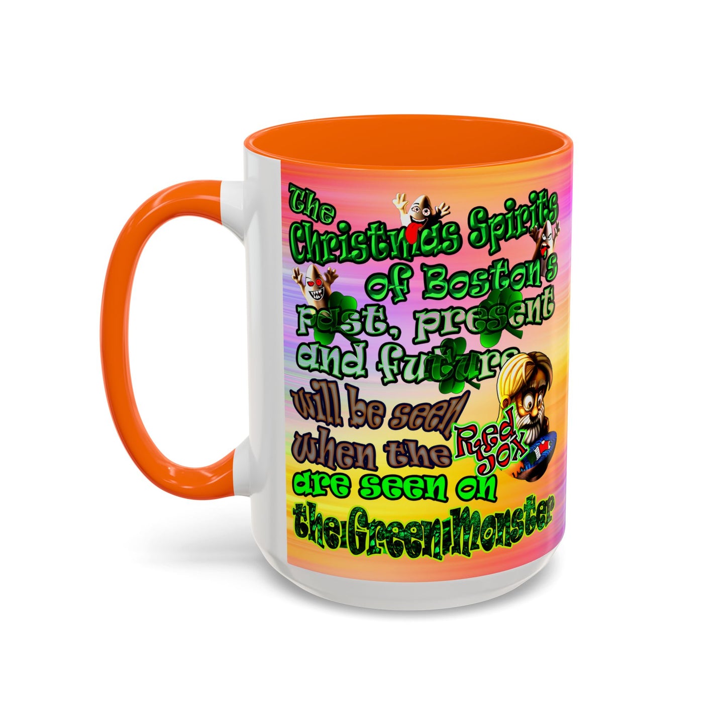 christmas spirits of boston - Accent Mug (color blur)