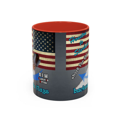 shoot for the stars - Accent Mug (grey-light grey)
